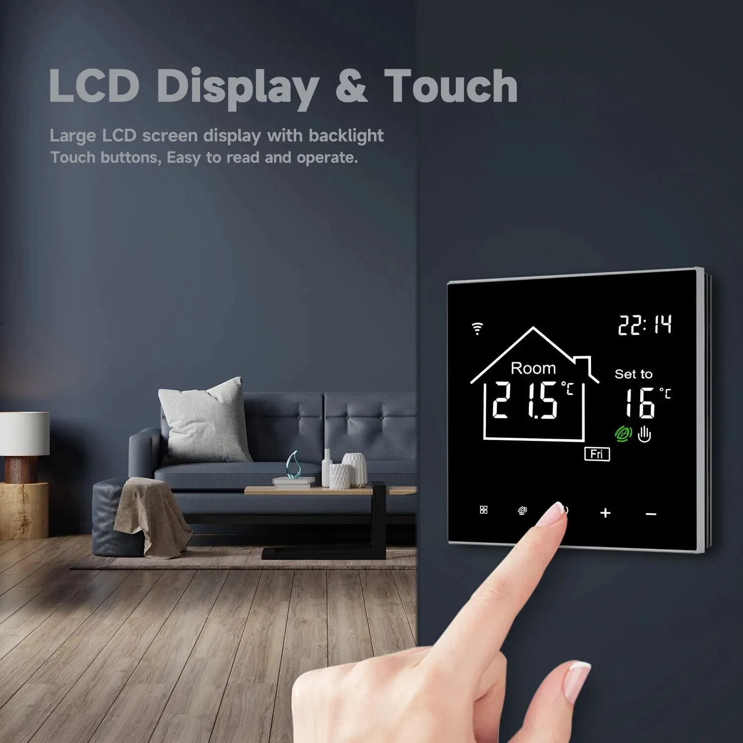 WiFi Smart Thermostat LCD Display Touch Screen for Electric Floor Heating Water/Gas Boiler Temperature Remote Controller