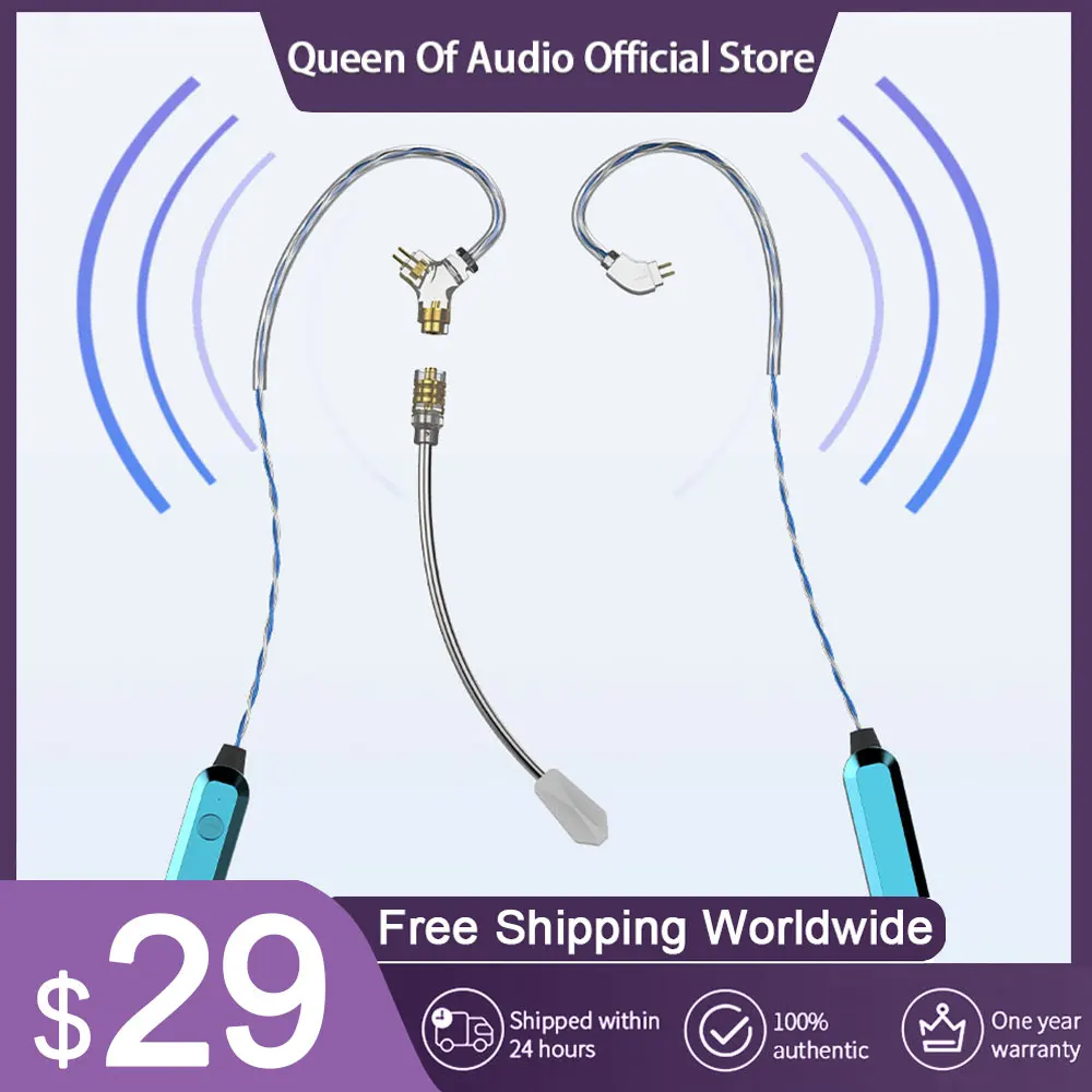 New Kinera Celest SkySoar Bluetooth V5.3 Neckband Earphone Cable With Detachable Mic Wired Earbuds For Gaming Headset Accessorie