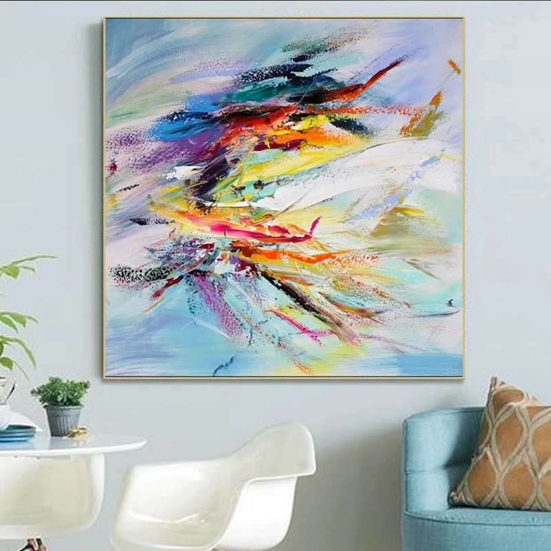 

Handmade Canvas Wall Art Decoration Modern Nature Scenery Minimalist Oil Painting for Bedroom Home Dining Room Decor