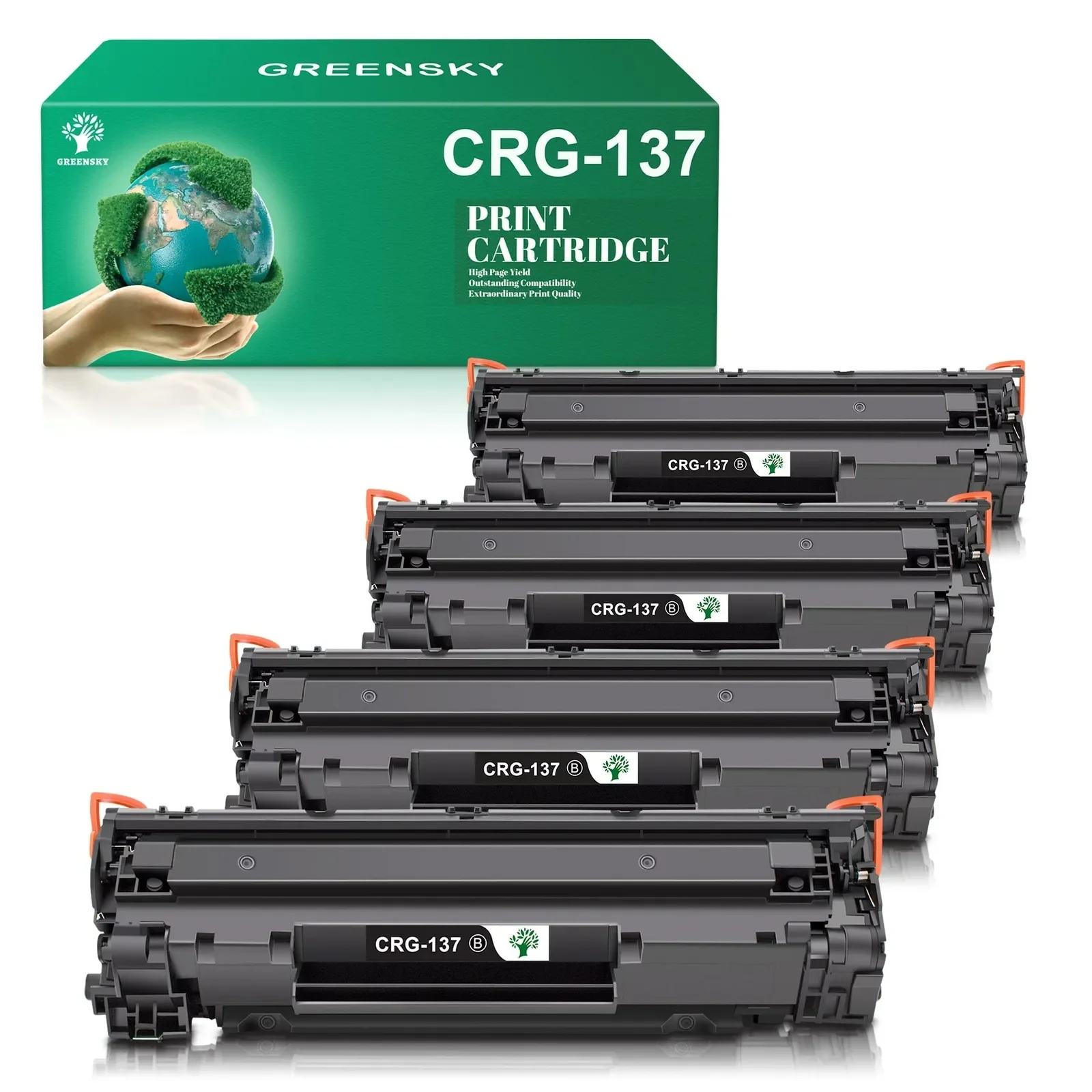 4PK CRG 137 Toner Cartridge For Canon 137 Toner MF236n MF216n MF232w MF212w D570