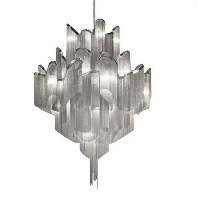 Tassel simple creative postmodern living room hall stairs large chandelier duplex house villa