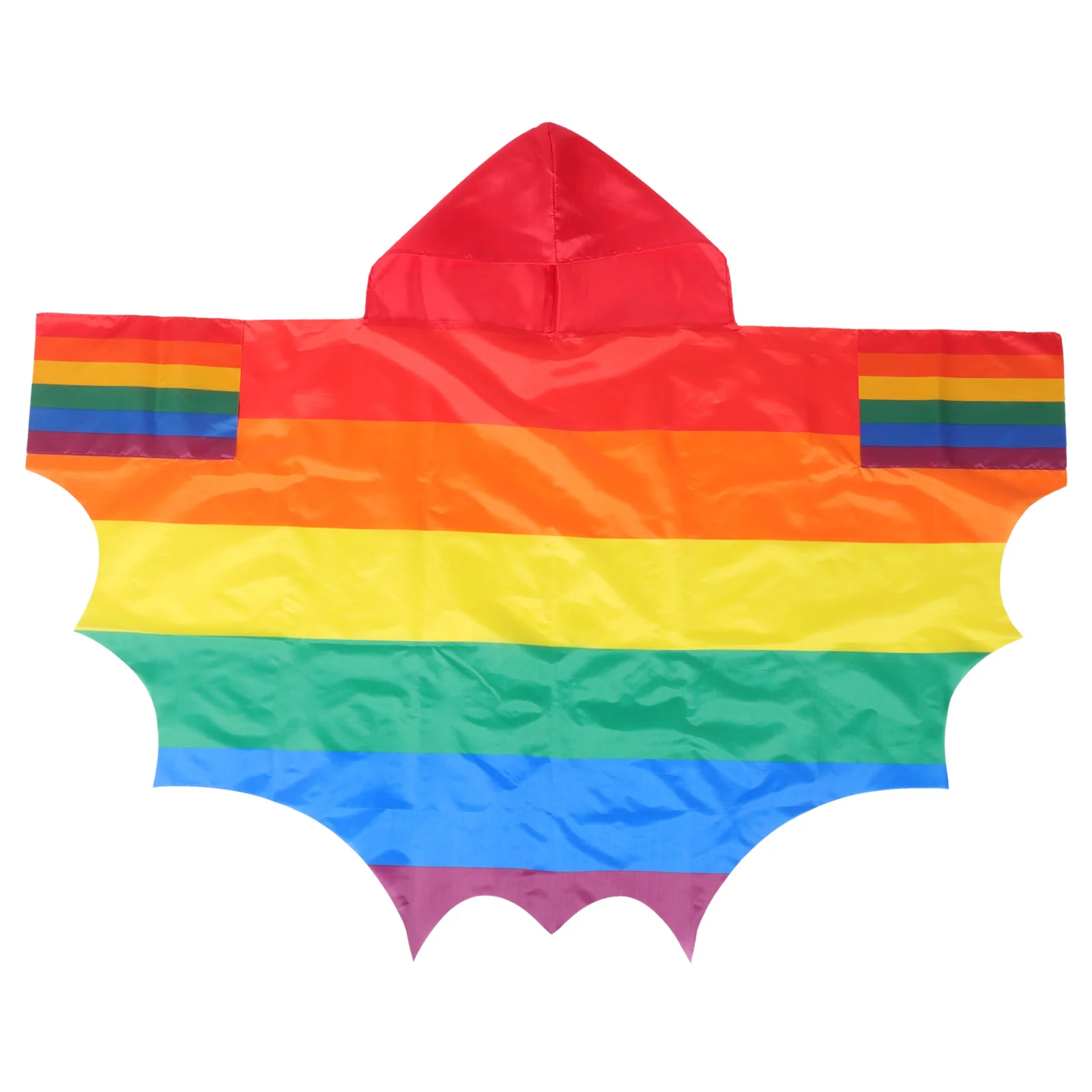 Regenboog Cape Polyester Kapmantel voor Pride Parade Festival Viering Gay Biseksueel Vlag Kostuum Party Decor Heldere Cape