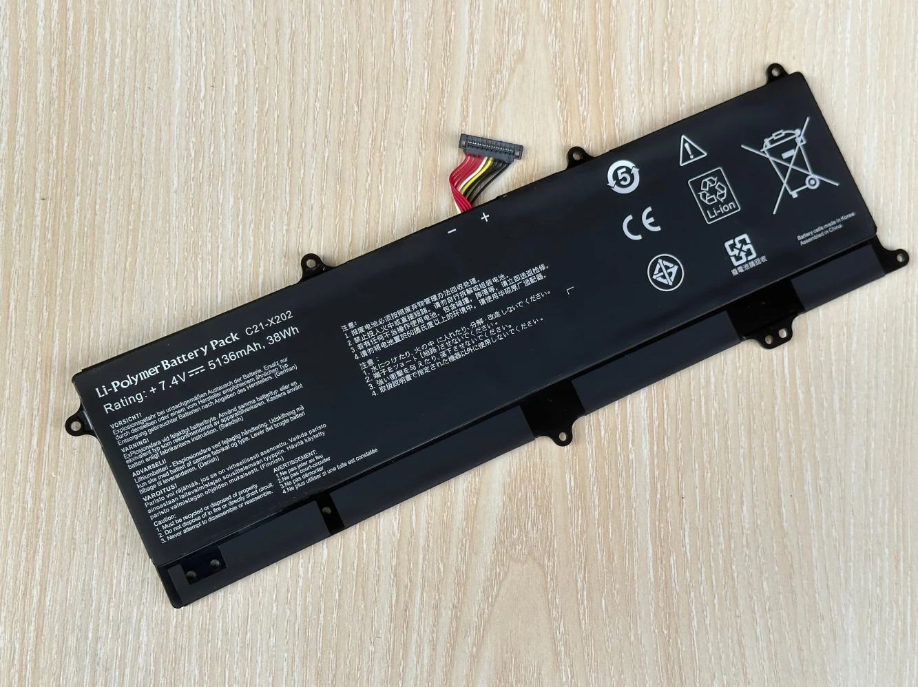New C21-X202 Laptop Battery for ASUS VivoBook X201 X201E X202 S200 S200E X202E S200E-CT209H S200E-CT182H S200E-CT1 5136mAh