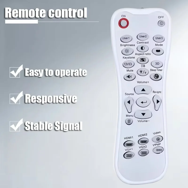 Universal Remote Control for Optoma Projector Models ET700XE HD65 HD70 HD71 HD75 HD640 HD700X GT7000 XB10 Compatible with BR-302