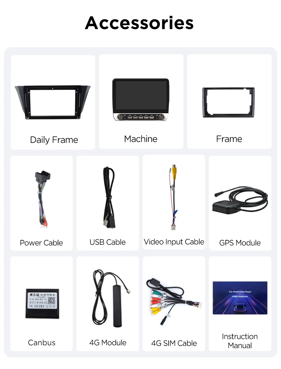 Junsun 10,1-Zoll-Autoradio für Iveco Daily 2014 2015-2021, kabelloses CarPlay, Android Auto, intelligente Systeme, IPS-Touchscreen mit physischen Tasten, DSP, GPS-Navigation, WLAN, DAB+, RDS, FM/RAM, BT, SWC, Plug-and-Play, 2DIN-Multimedia-Player – Detail 25