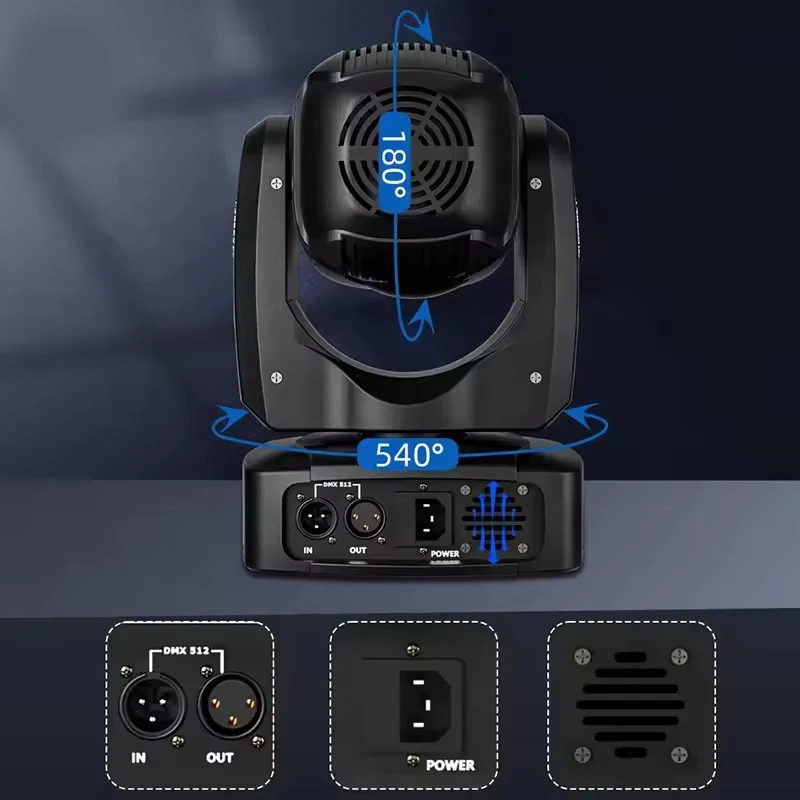 Jackui Aurora 128S Moving Head Light Stage Lighting 150W Beam LED Light DJ Disco Party Light Dj Equipment