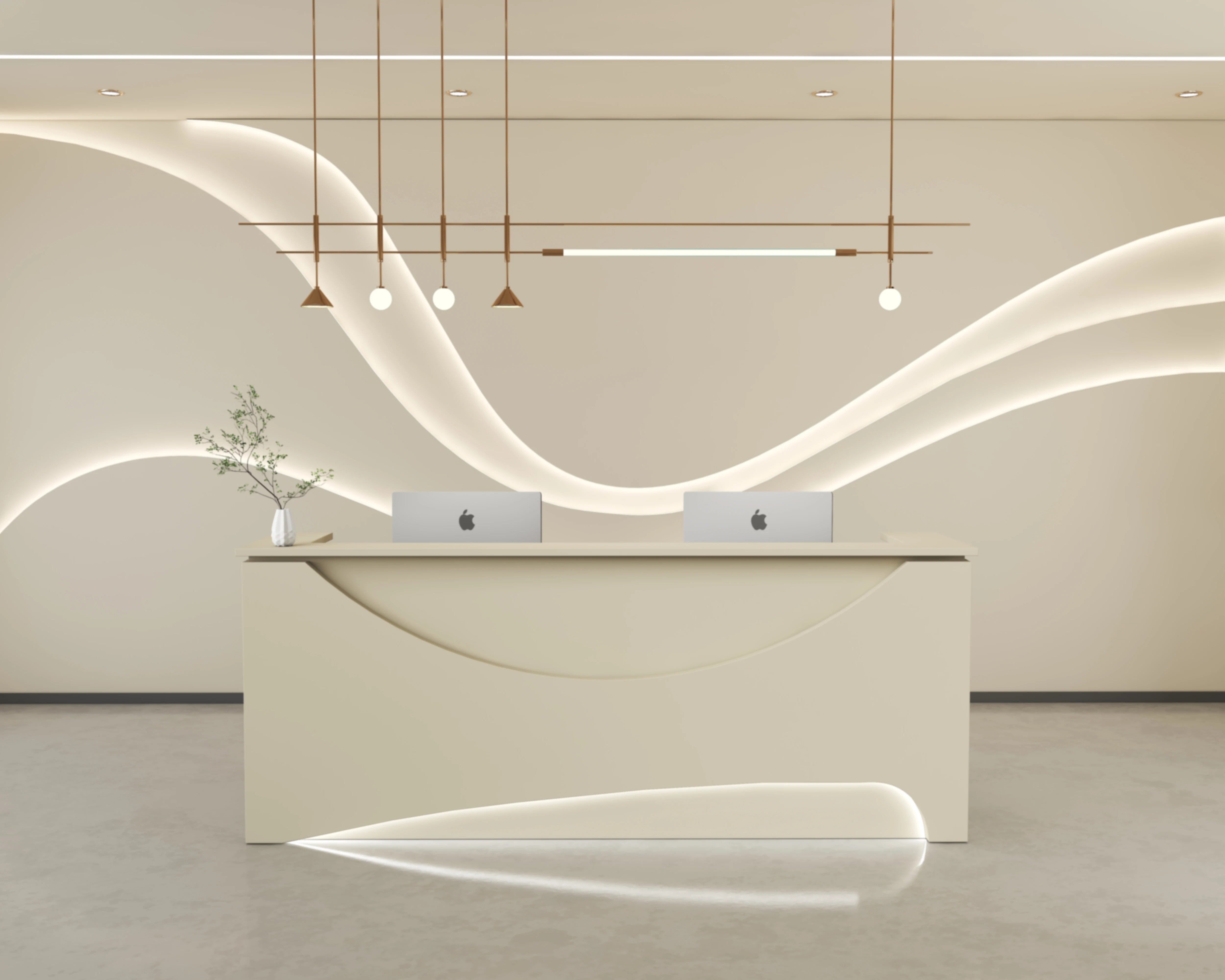 

Simple Modern Company Reception Desk Lacquer Front Beauty Salon Counter with Cash Register for Checkout for Clothing Stores Bars