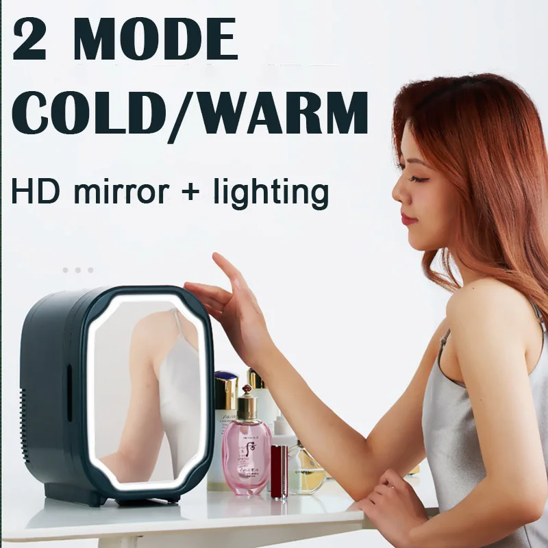 New 2024 Beauty small refrigerator 8L mirror drink breast milk cosmetics skin care products car home dual-use refrigerator mute