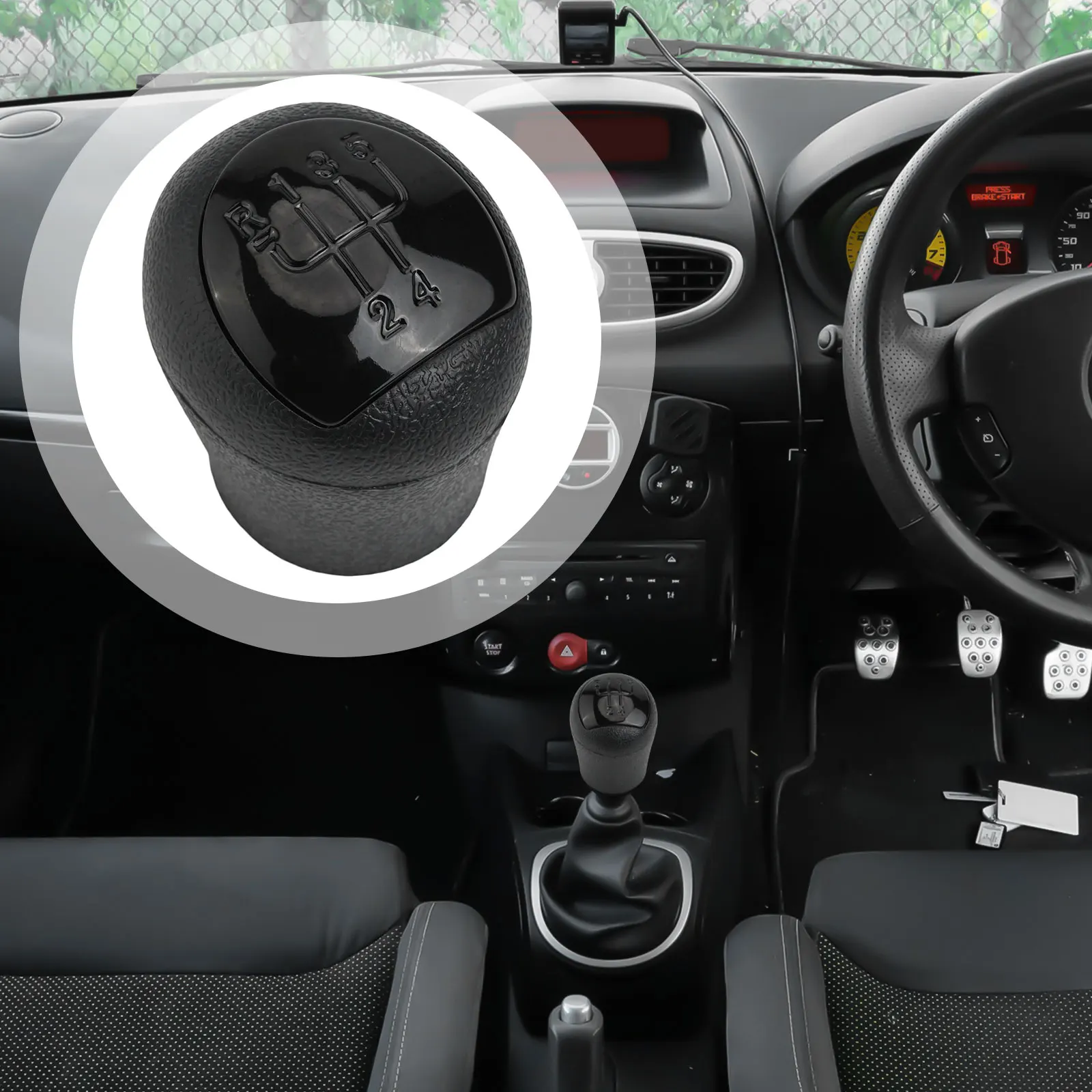 

BLACK ABS 5 Speed Gear Lever Knob Compatible with For Clio II For Kangoo For Logan For Improved Driving Control