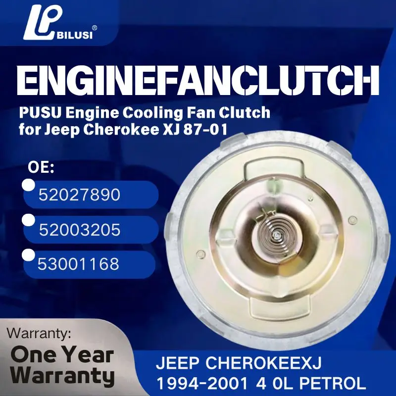 

BILUSI 52027890 52003205 53001168 Муфта вентилятора охлаждения двигателя для Jeep Cherokee XJ 87-01 Comanche Wagoneer Wrangler 2,4 л 2,5 л 4,0 л