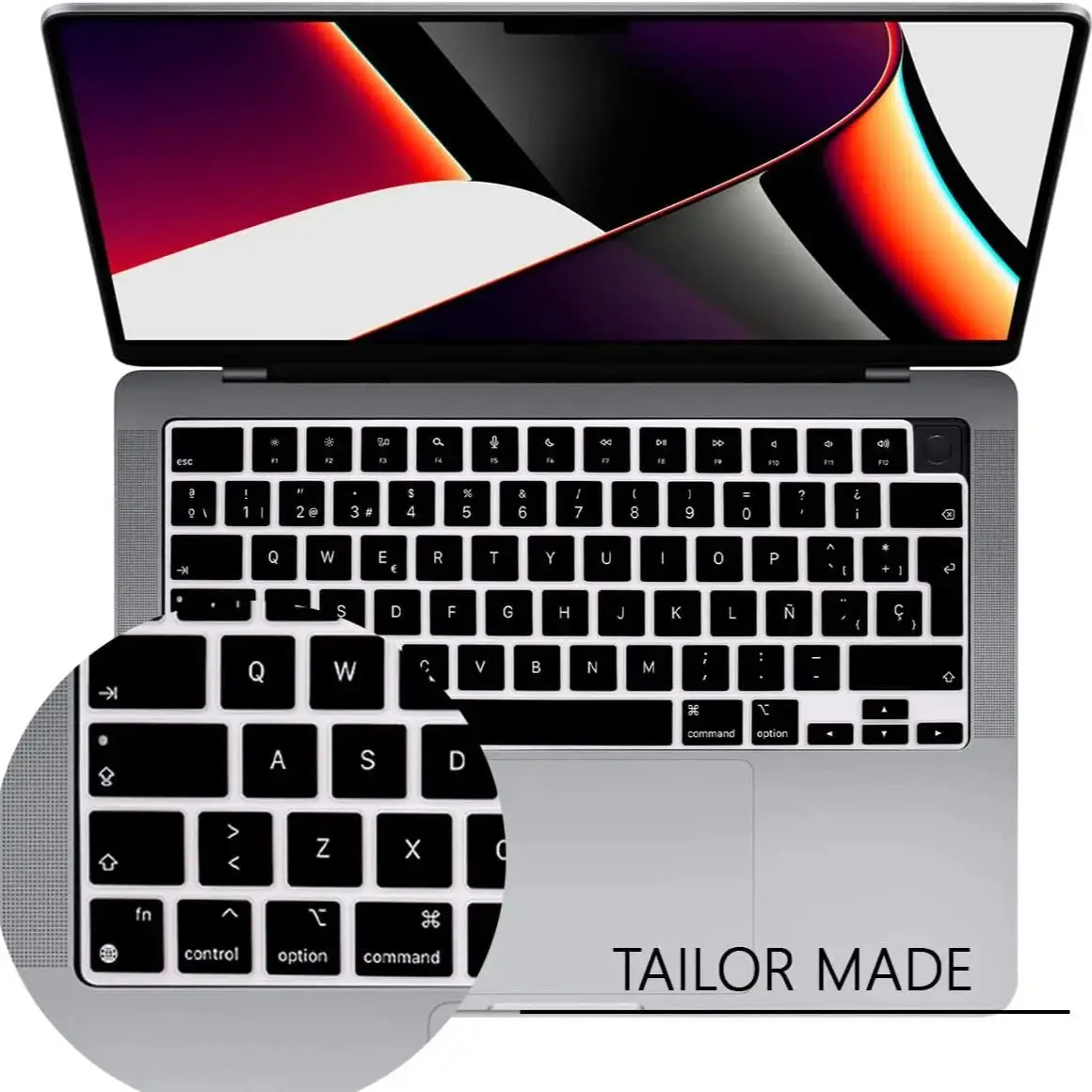 Funda de teclado español para MacBook Air 13,6, 15,3 pulgadas, A2681, A2941, A2337, M3, M2, M1, Pro14 \