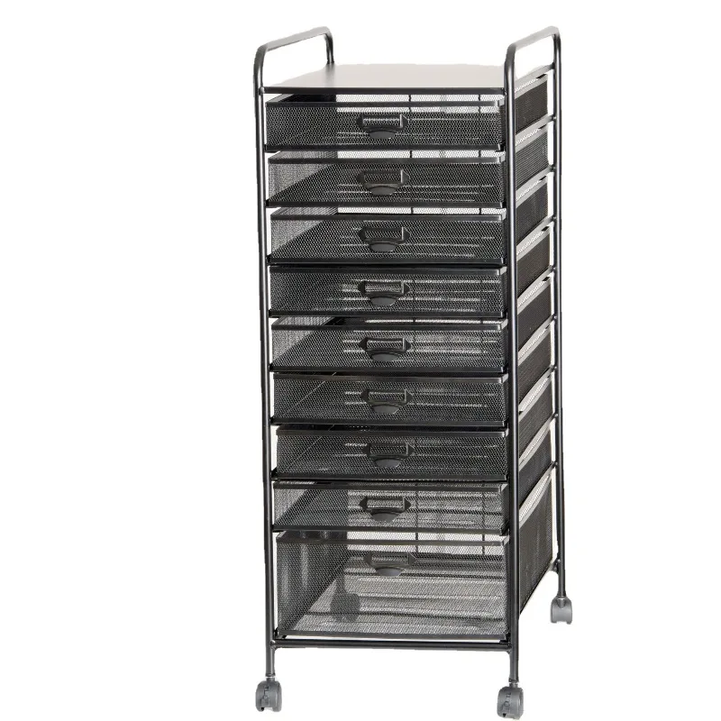 Metal File Trolley, Multi-tier Document Storage Rack for A3 Paper, Office Desktop Organizer