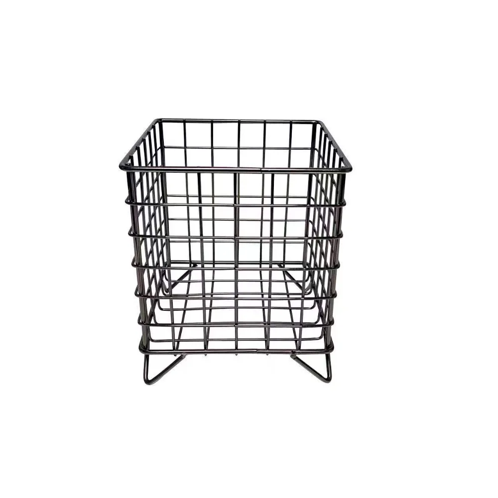 Stationery Supplies Black Silver Pink Square Basket Makeup Sorting Storage Storage Basket Pen Holder Desktop Basket