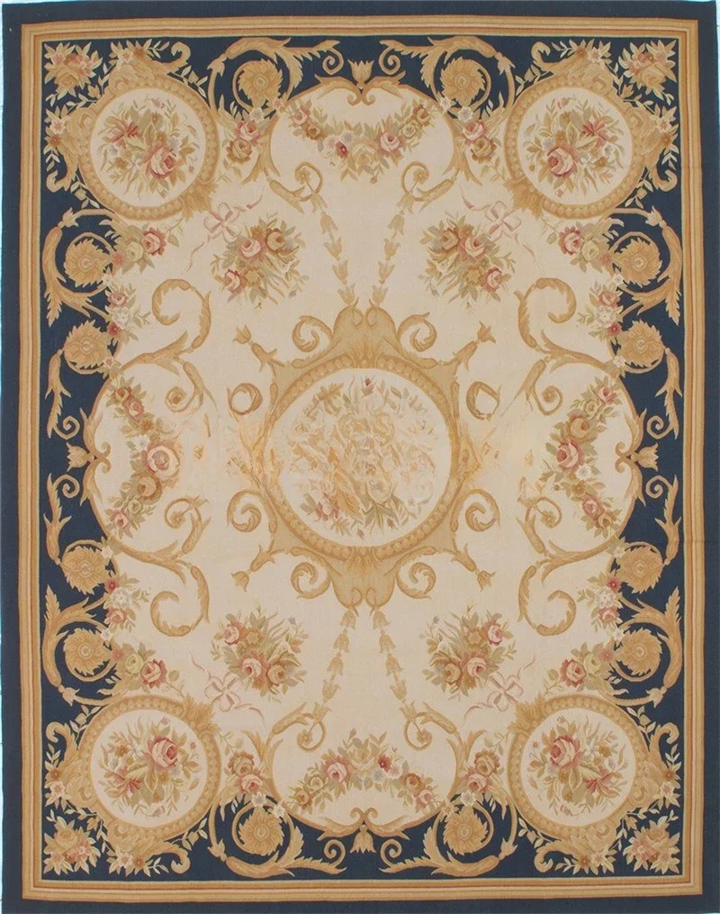 White Forest Palace Carpet 100% wool hand-woven, French court