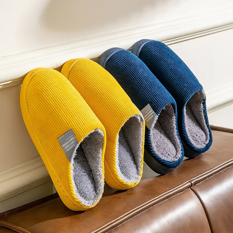 Fashionable Men And Women's Cotton Slippers - Monochrome look Minimalist chic Stay classy 7105