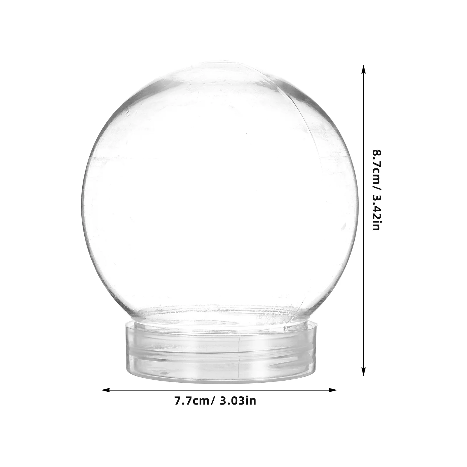 10Pcs 270ml Plastic Ball Christmas Decor Bottle Empty Globe Christmas Snowball Snow Ball Making Empty Snow Globe Making Prop