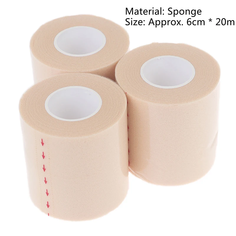 6CM*20M PU Foam Bandage Elbow & Knee Pads Film Foam Underwrap Athletic Tape