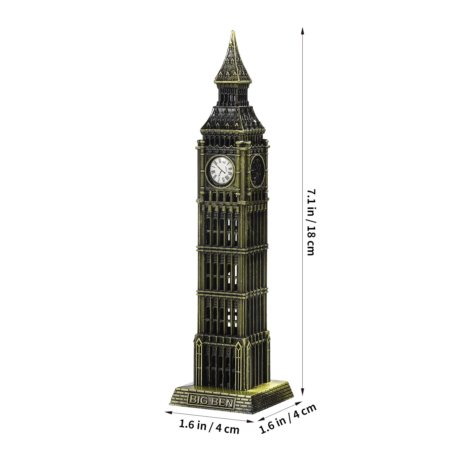 Desktop Big Ben Model Travel Clock London Building Alloy Decorative Architectural Housewarming Gift