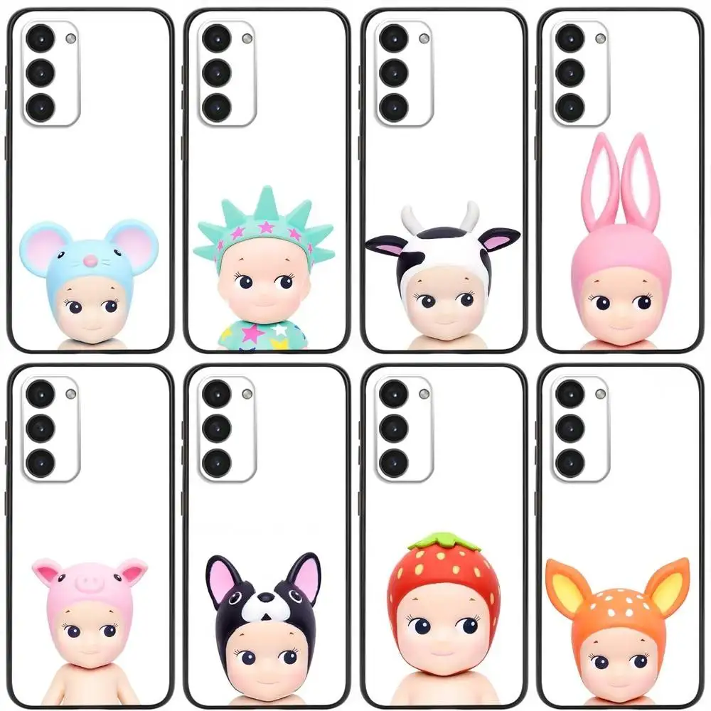 

Cute S-Sonny Angel Phone Case For Samsung Galaxy A20,21s,22,31,32,52,53,72,73,80,91 Soft Liquid Silicone Black Cover