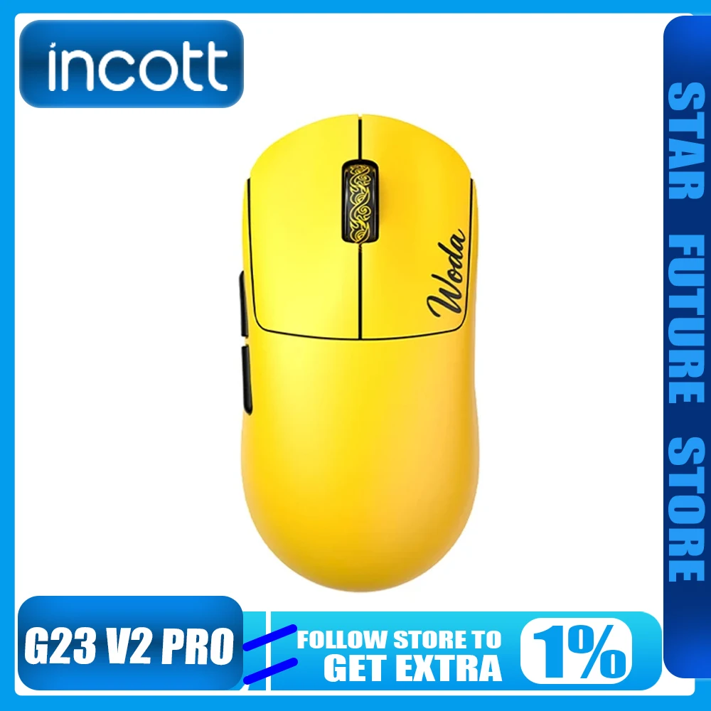 

Incott G23 V2 Pro/SE Wireless Mouse Lightweight 3-Mode PAW3395 8K Bluetooth E-sports Gaming Computer Office Mouse for Pc Gift
