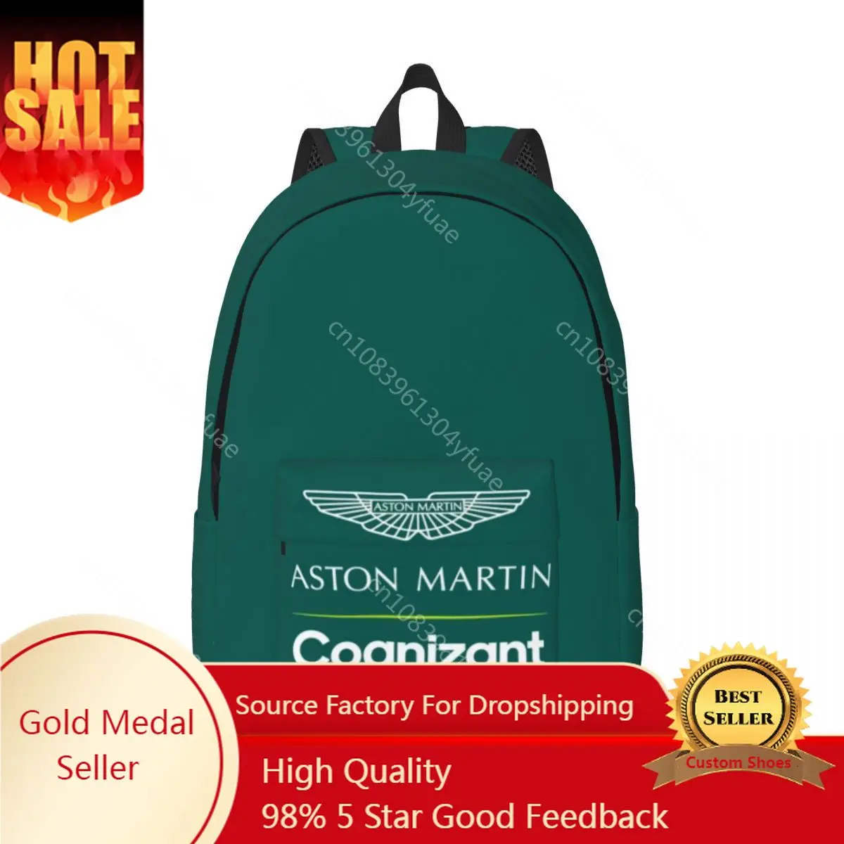 

A-Astons M-Martins Green Backpack Female Fashion Soft Backpacks Aesthetic School Bags University Custom Rucksack Xmas Gift