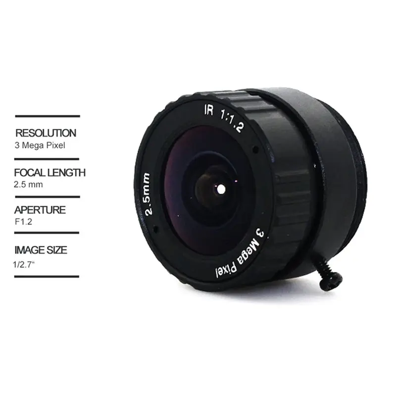 【CYBER MONDAY】For Surveillance IP Security Camera 3MP HD CCTV Lens 2.5Mm CS Mount 1/2.7