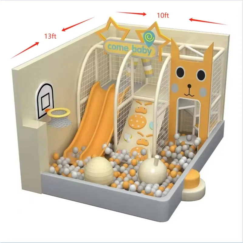 مجموعة معدات أطفال للعب الداخلي باللون الوردي عالي الجودة، توفر المصنع لمناطق اللعب