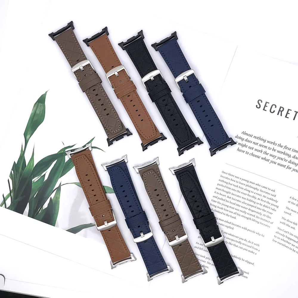 Cinturino per orologio in pelle artificiale per Samsung Galaxy 8 40mm 44mm Regalo di festa da uomo Galaxy 8 Classic 46mm Cinturino di ricambio