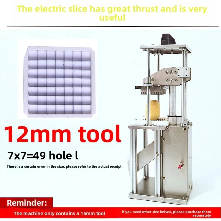 Multifunctionele elektrische frietjesmachine Commerciële huishoudelijke keuken Automatische chipsnijmachine - afbeelding 1