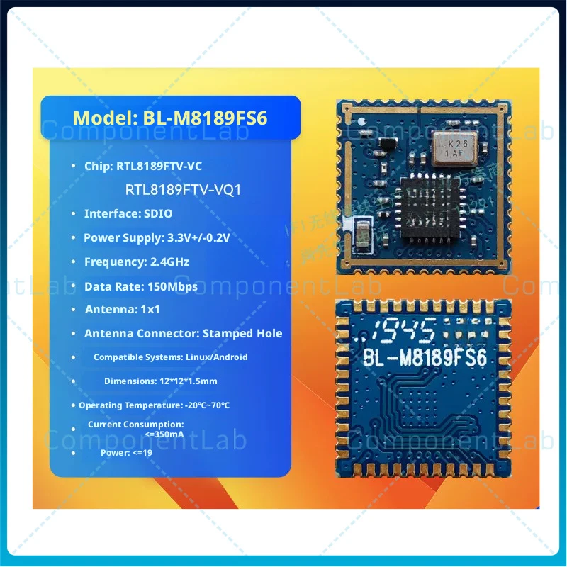 4-24pcs BL‑M8189FS6 Wireless WiFi Module for Realtek RTL8189FTV Chipset for IPC Camera