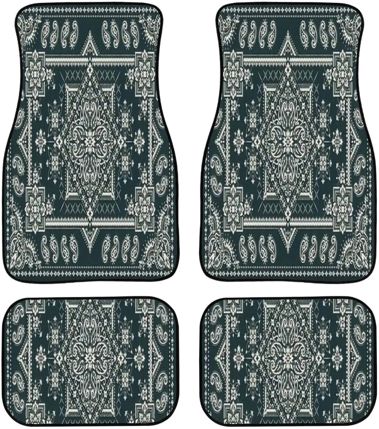 

Car Floor Mats Rectangular Bandana Print Design For Rug Carpet Tapis Shawl Towel Carpet Floor Mats For Cars, Auto Interior Decor