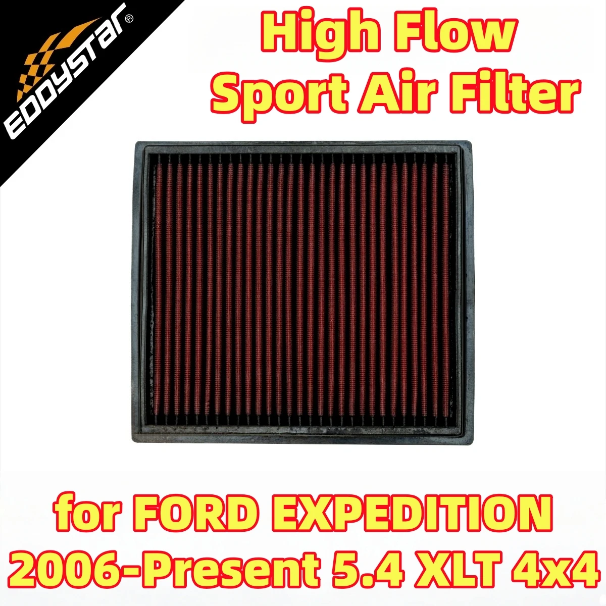 High Flow Sport Air Filter for FORD EXPEDITION 2006-Present 5.4 XLT 4x4 224KW 305PS Washable Racing Intake Filters