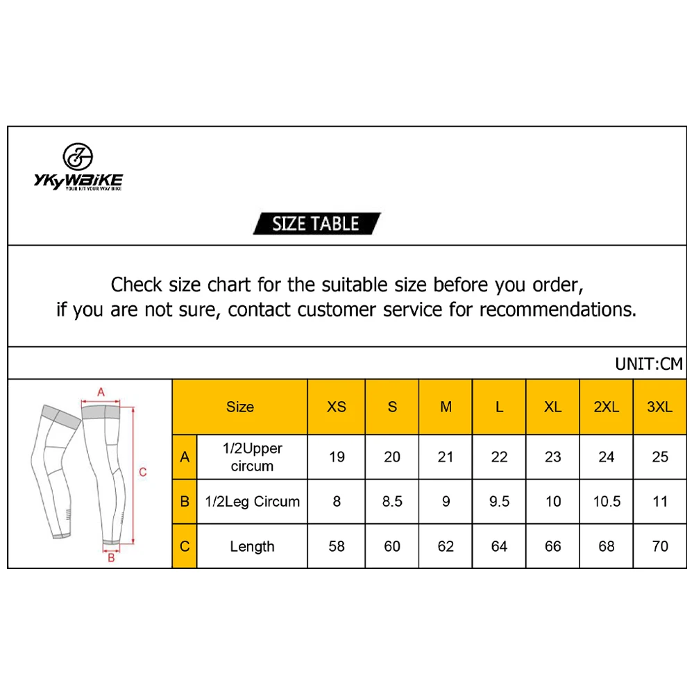 Ykywbike  Autumn winter Cycling Leg Warmers CLASSIC Thermal FLEECE Pro Team  Water Repellent Lightweight Sleeve Breathable Mtb