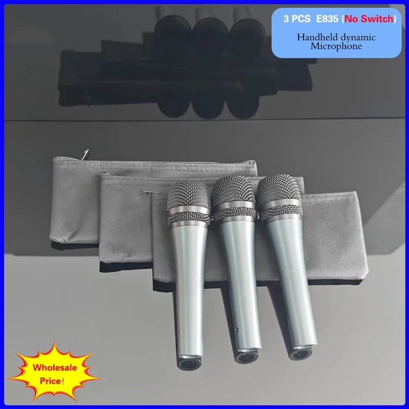 

3 PCS Wholesale Sales Evolution 800 Series E835 No Switch Home Recording Dynamic Vocal Microphone for Live Streaming Microphone