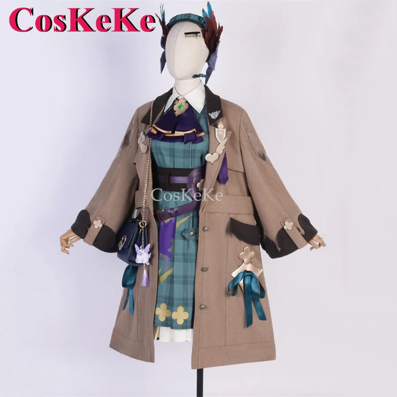 CosKeKe Enna Alouette Cosplay Anime VTuber NIJISANJI Costume Fashion Winter Coat New Outfit Halloween Party Role Play Clothing