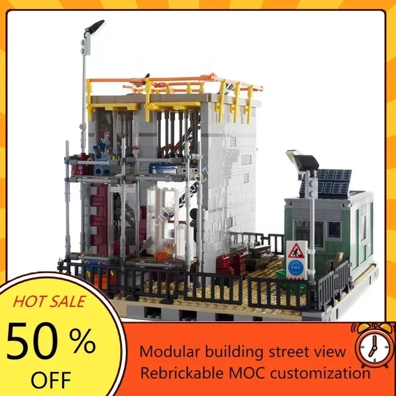 1637PCS Construction Site MOC Puzzle Creative StreetView Architecture Technical Model Birthdayal Assembly Toy Christmas Gift