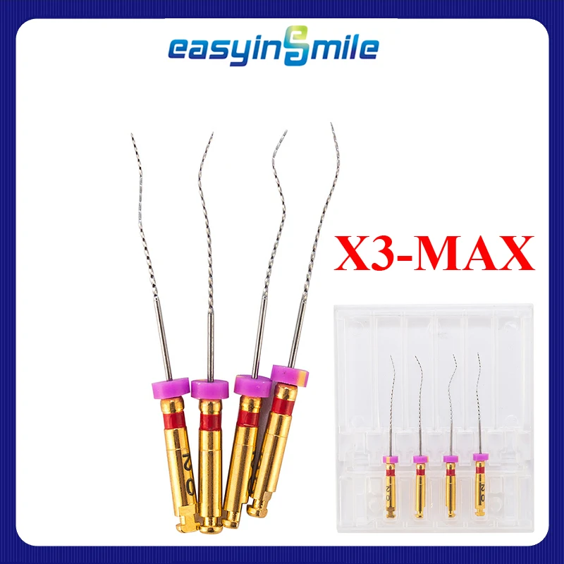 

Easyinsmile Endodontic X3 Niti Cleaning Rotary files Endo MAX file root canal Files 25MM Engine Use Motor tips