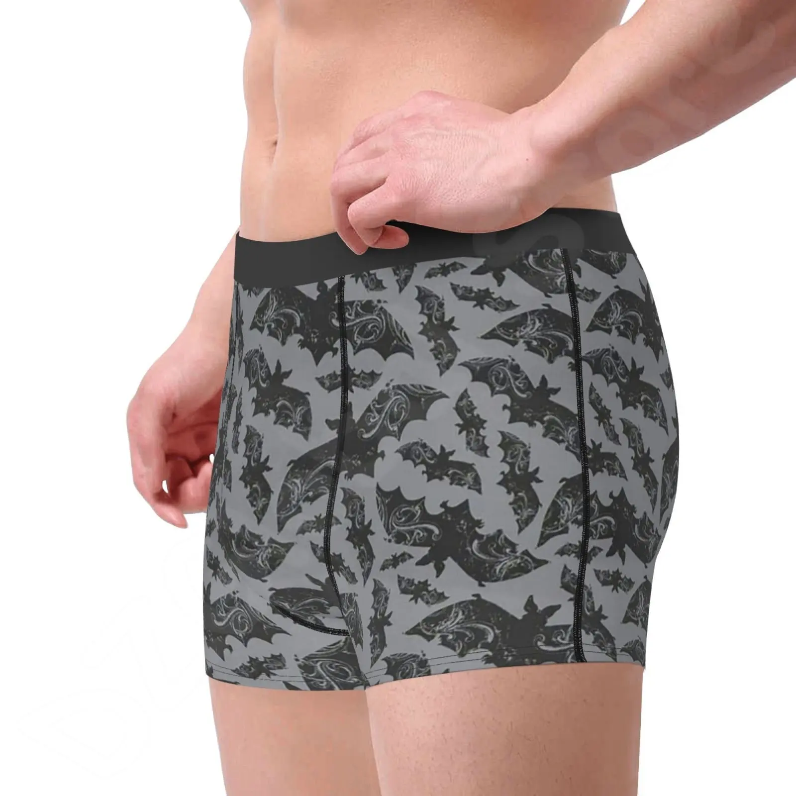 Halloween Bats Men Underwear Males Panties Shorts Boxer Customs Breathable Boxer Shorts Hot Boxer Brief Large Size