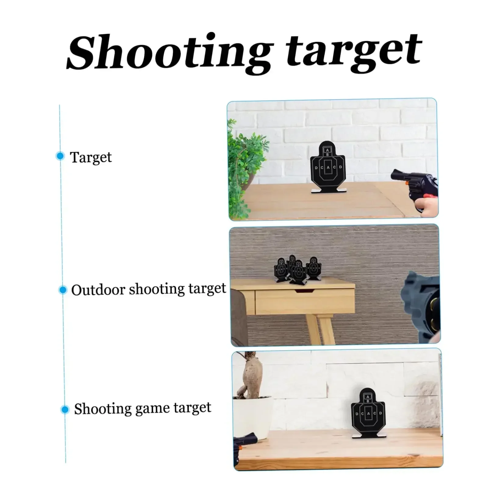 

B3 Pcs Stainless Steel Target Steel Small Steel People Target Metal Target Alloy Practice Target Shooting Target
