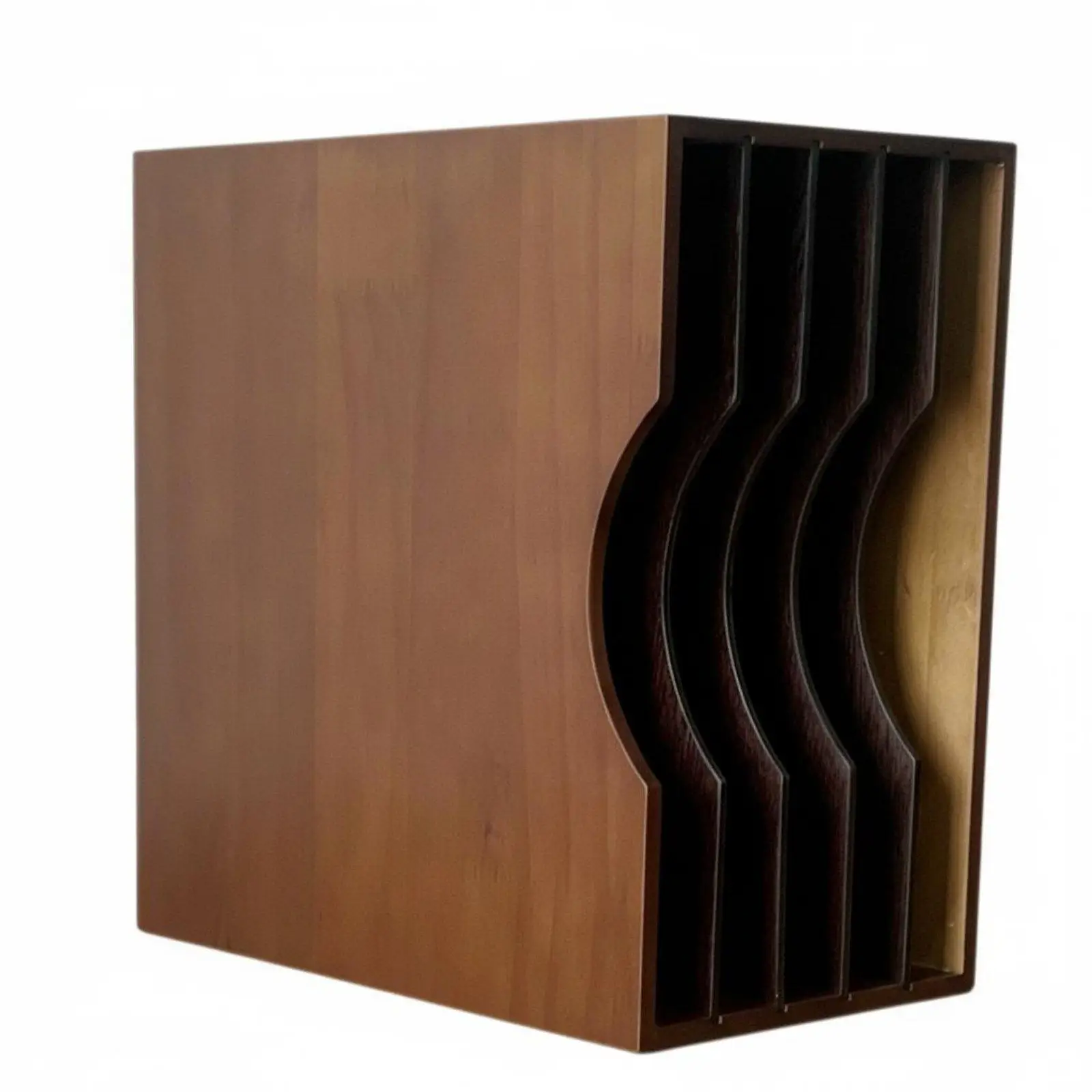 Vinyl Record Storage Rack Solid Wood Wooden LP Holder Vintage Design Vinyl Record Storage Box for Audiophiles