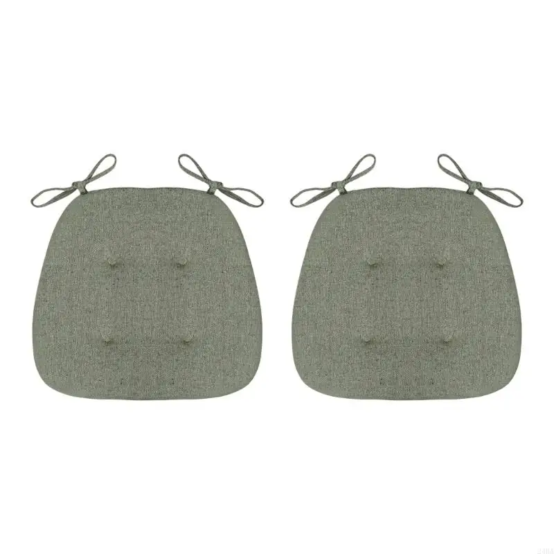Pack of 2 Premium Cushions Thick Padded with Ties Stable Sitting Solution