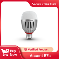 Aputure Accent B7C 7W RGBWW LED Smart Light Bulb 2000k-10000K Adjustable 0-100% Stepless Dimming App Control Photography lights