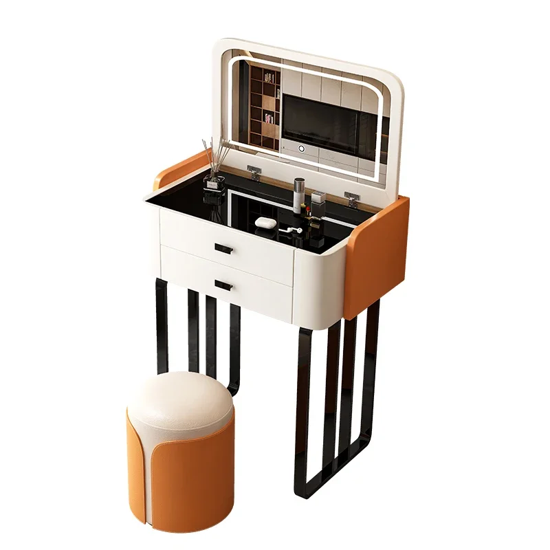 Girls Woman Dressing Table Furniture Makeup Vanity Desk Bedroom Items Rooms Bedside Dresser Luxury Minimalist Tocadores Set image 4
