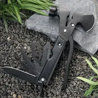 Portable car window breaking tool, multifunctional hammer combination tool, outdoor camping pliers, folding multi-purpose hammer