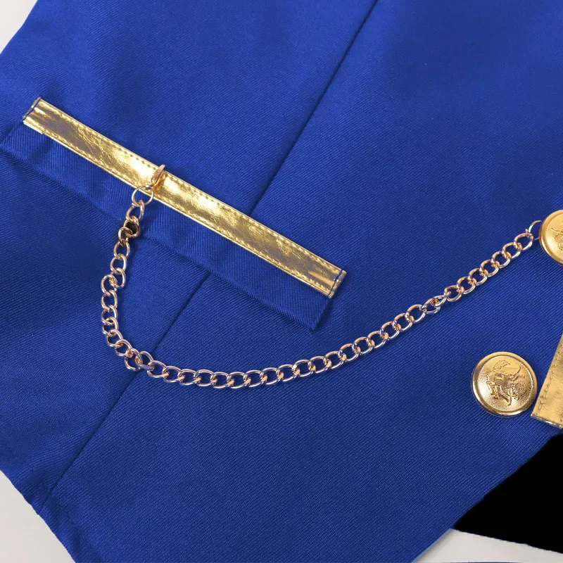 Herren-Satinweste in Schwarz mit Goldbesatz und Kette, elegante, figurbetonte Weste für Smoking, geeignet für Hochzeiten, Partys, Abschlussbälle und Bankette. – Detail 6