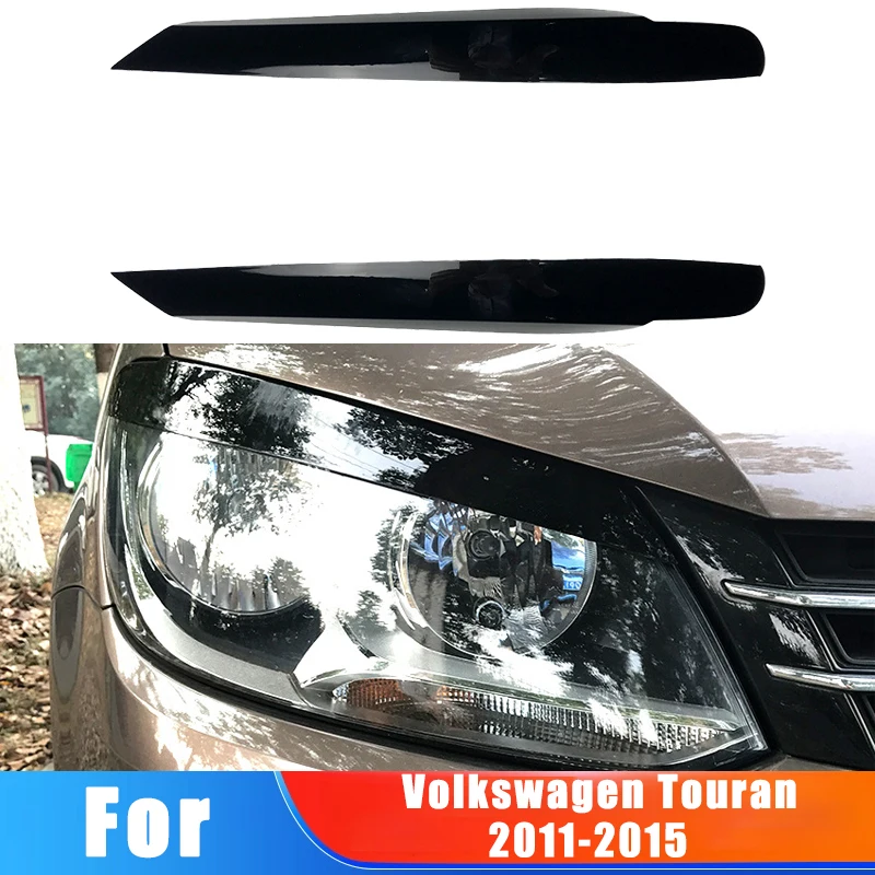 

For Volkswagen Touran 2011-2015 2012 2013 Car Front Headlight Eyebrow Exterior Sticker Decoration Modification Accessories Auto