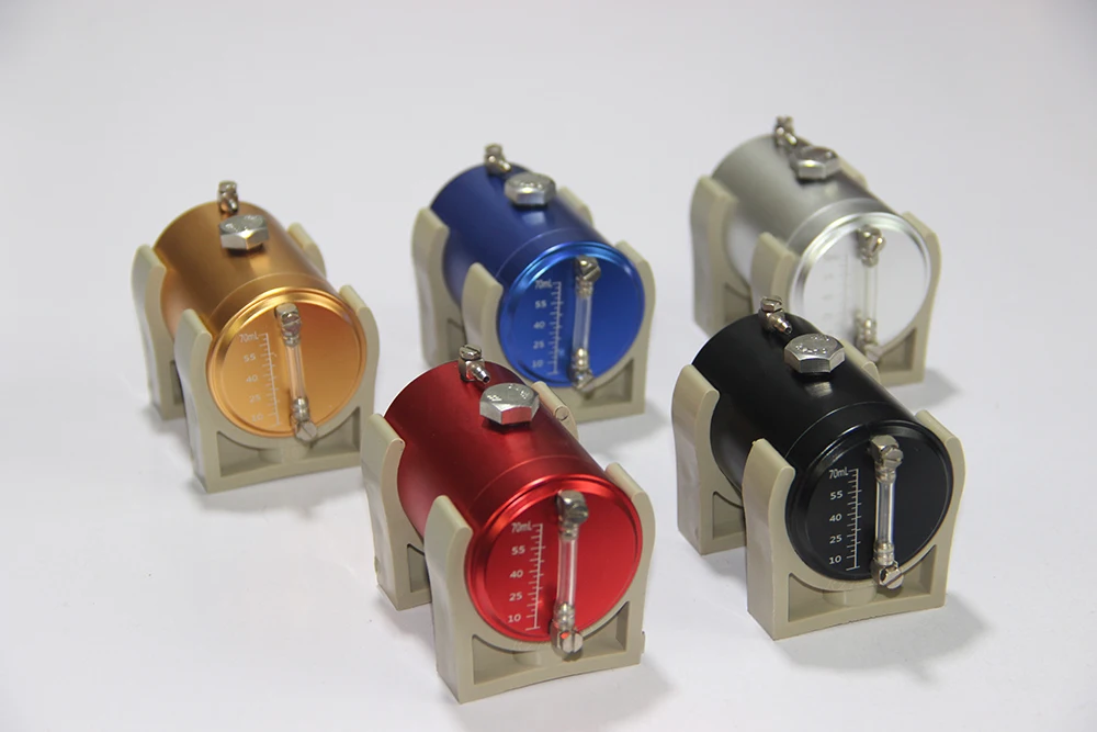 70ml Mini Fuel Tank Metal CNC with Oil Quantity Display For Engine DIY RC Tank Hydraulic Excavator Car Boat Model