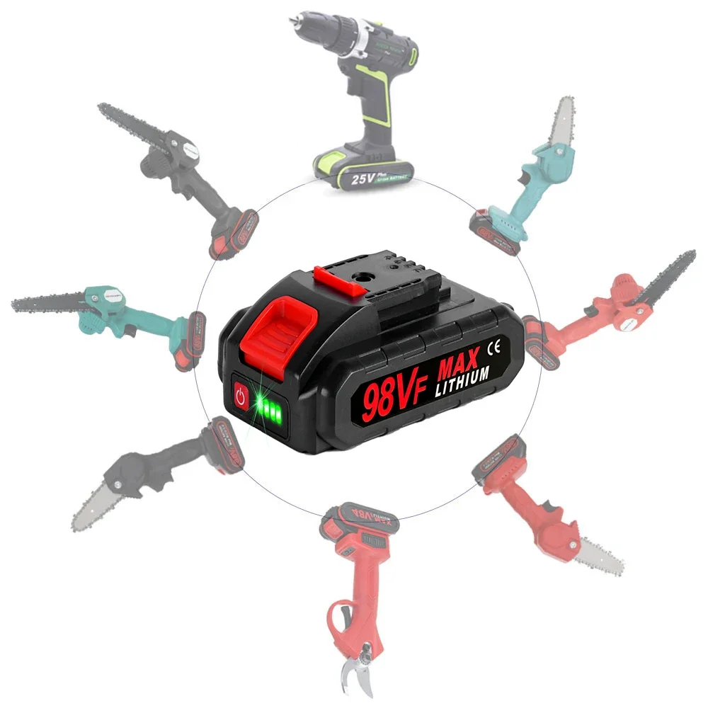 98VF Rechargeable Lithium Ion Battery with Capacity Indicator for Worx 21V 36VF 48VF 88VF Power Tools Replacement Battery