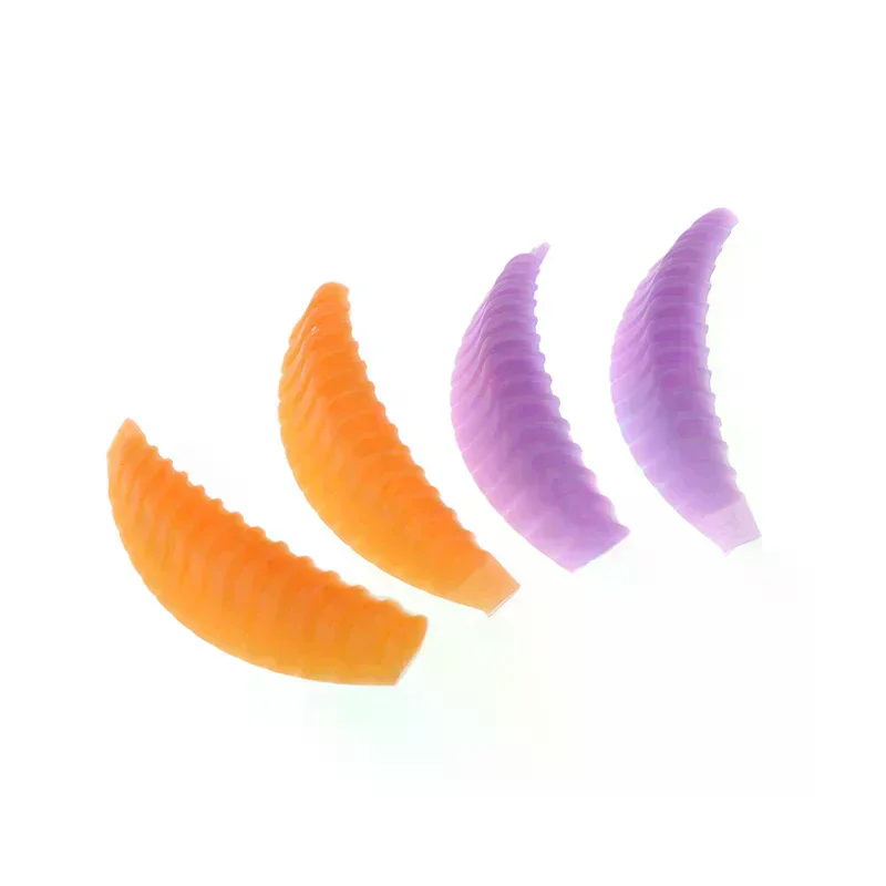 Coussin de levage de cils réutilisable, 4 paires, tampon de stratification en Silicone, tiges de permanente à rayures verticales, Extension de cils 3D, outil de maquillage