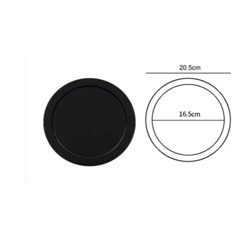 Round Rectangle Flush Flip-top Swing Cover Lid Trash Waste Chute Kitchen Bath Countertop Grommet Matte Black